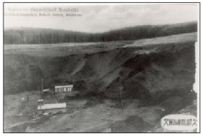 Alte Postkarte mit Bergbaumotiv